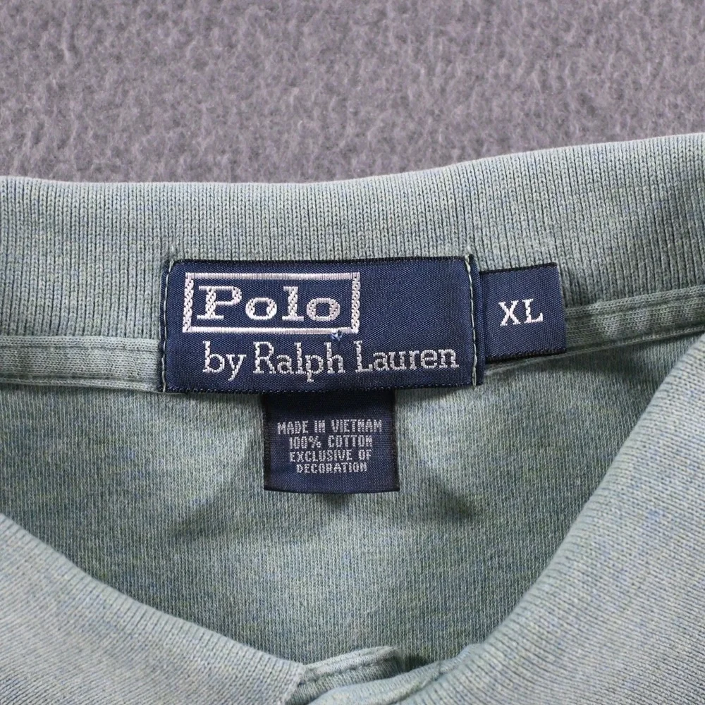 Polo Ralph Lauren Mens Classic Fit Short Sleeve Polo Shirt XL Sage Green Heather